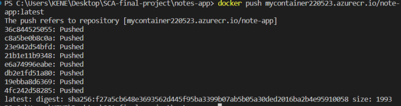 docker push