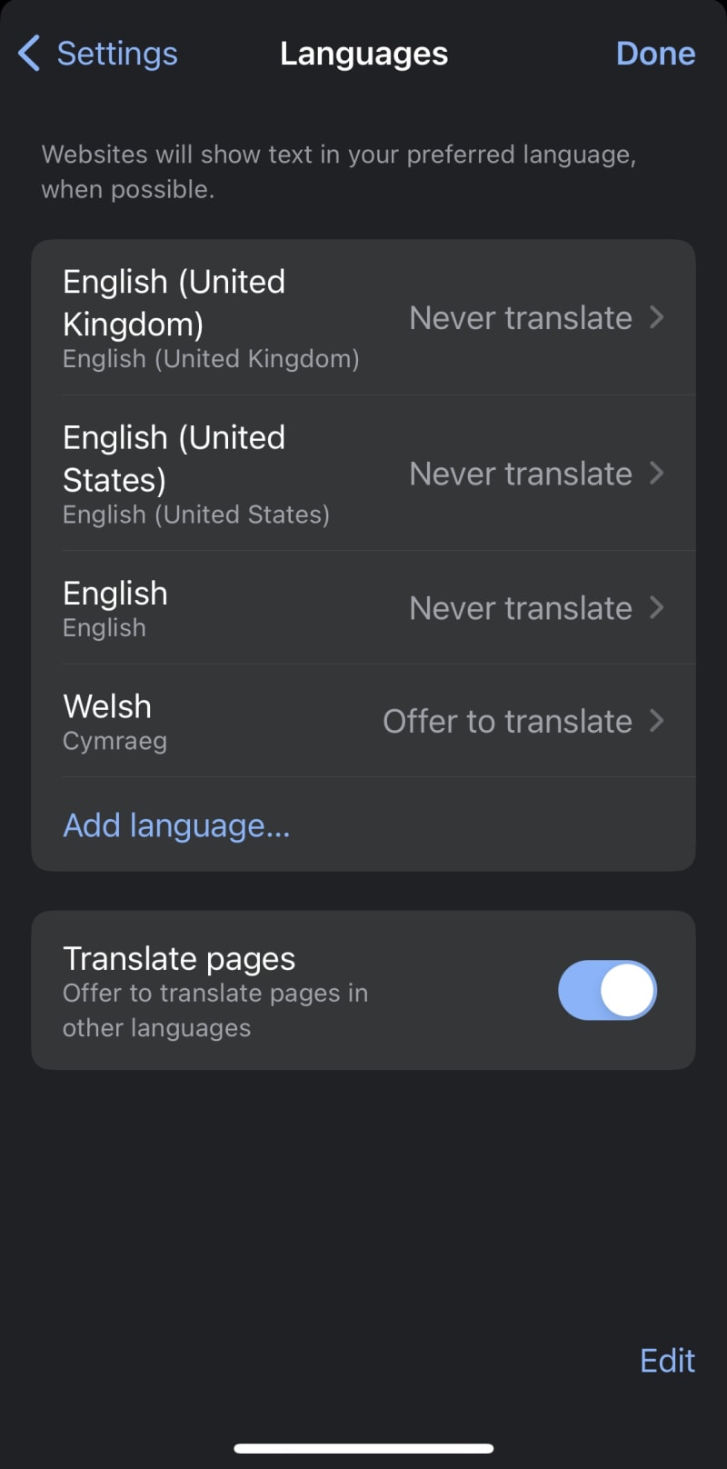 Setting preferred languages in Chrome