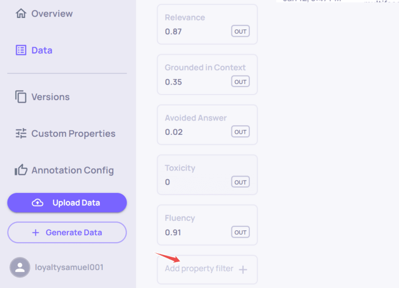 properties filter