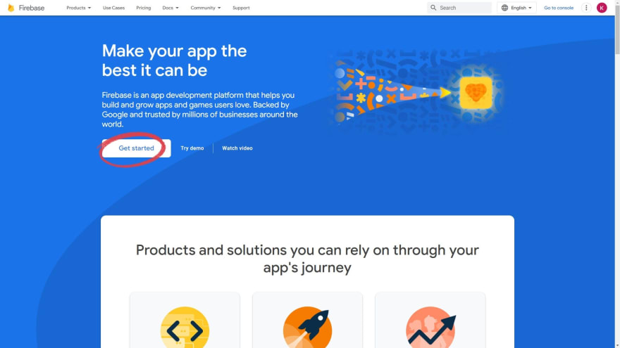 firebase project registration instruction