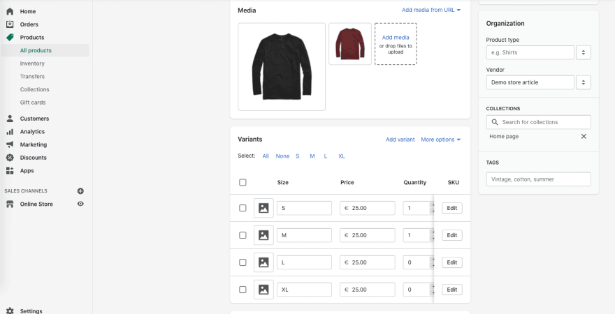 Variant Option Product Options - Variant Option Product Options