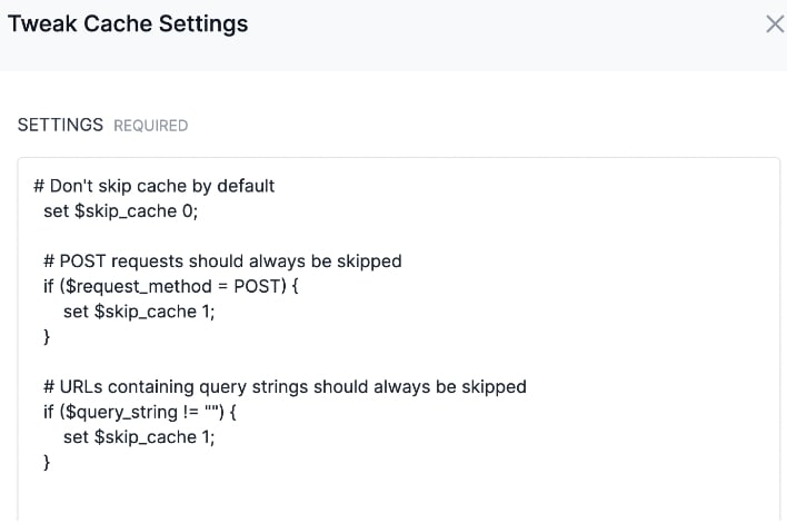 configure site nginx cache