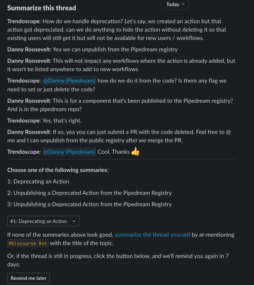 Archiving Slack threads to Discourse with GPT-3