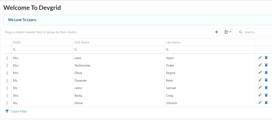 devextreme data grid dropdown allowing typing