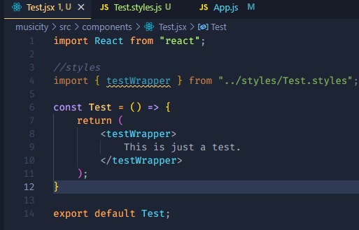 CC Test.jsx Component