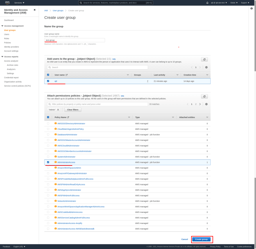 Create group instructions