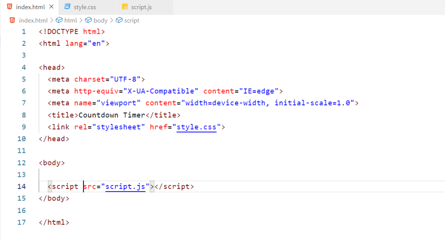 COUNTDOWN TIMER USING HTML, CSS AND JAVASCRIPT - DEV Community