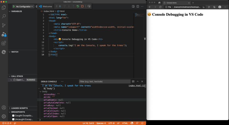 Using () debugging in Visual Studio Code - DEV Community