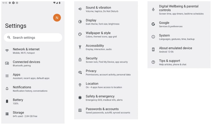 Settings App