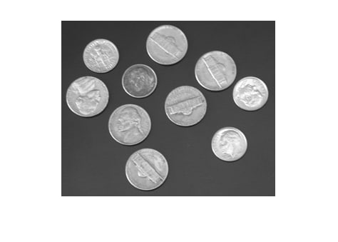 [Figure 12. Coins Image [8]](https://www.mathworks.com/help/examples/images/win64/GetAxesContainingImageExample_01.png)