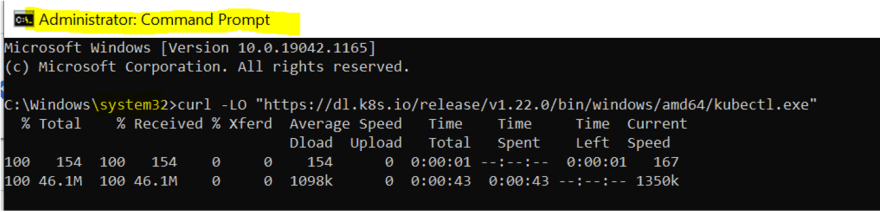 Installing Kubernetes cli client in Windows