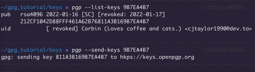 gnupg mac find name of already imported key