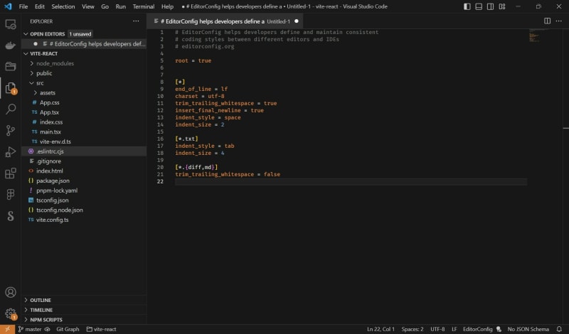 EditorConfig for VS Code