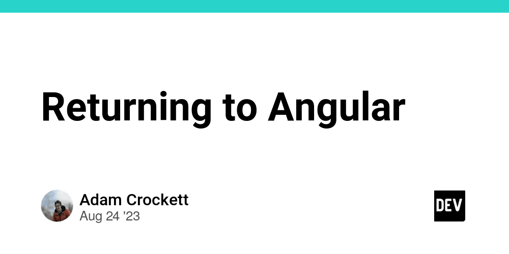 Returning to Angular DEV Community
