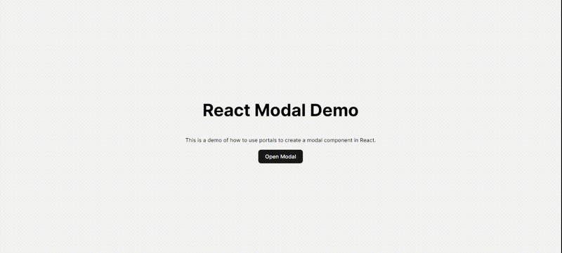 React Modal demo