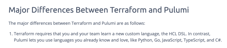 Terraform vs Pulumi