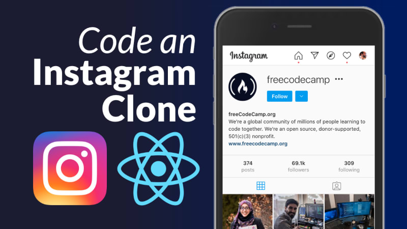 how to create Instagram clone using React.js 