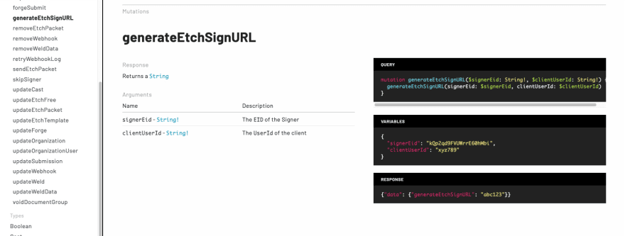 graphQL mutation