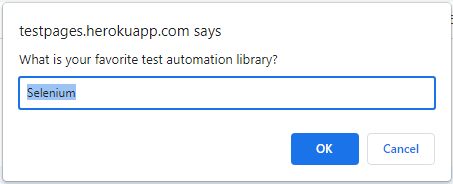 Prompt pop-up