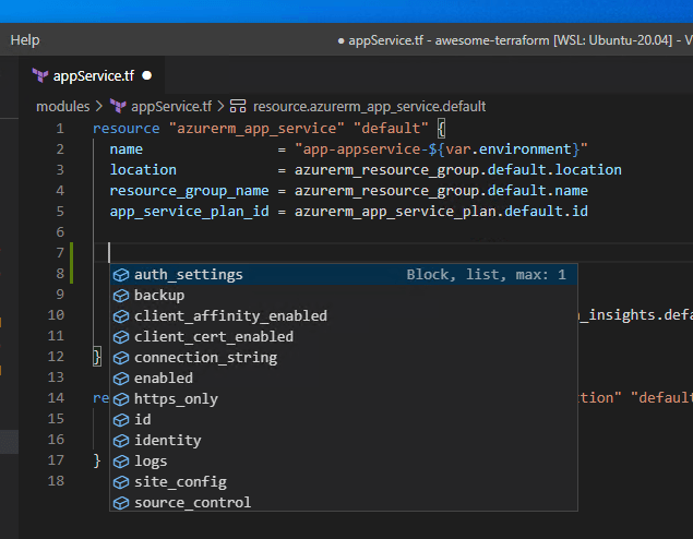 Visual Studio Terraform