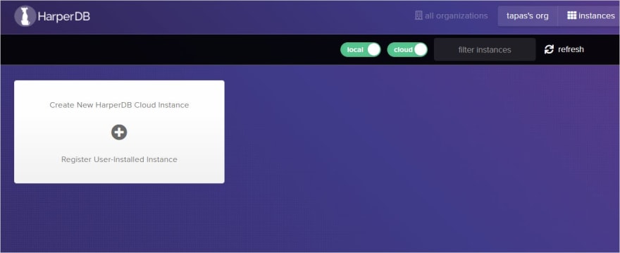 Create a HarperDB Cloud Instance