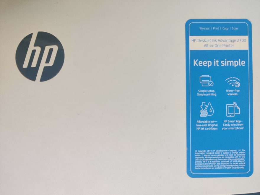 Configuring HP deskJet 2700 printer for printing over Wi-Fi - DEV Community