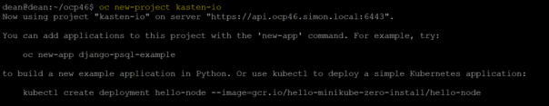 oc new project kasten-io