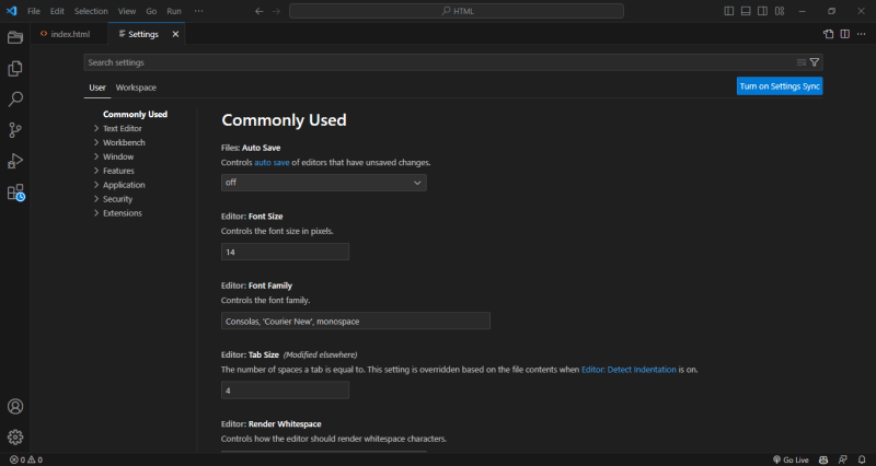 VS Code Settings