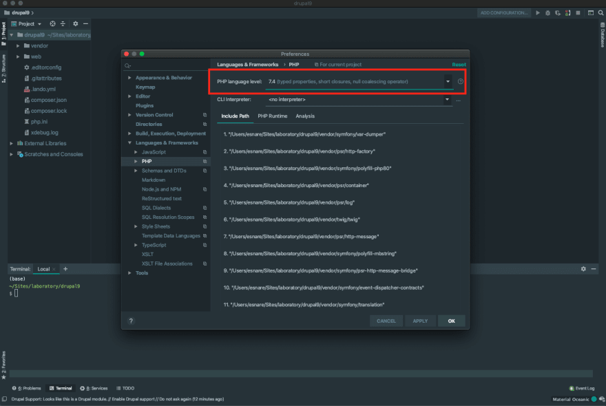 phpstorm drupal