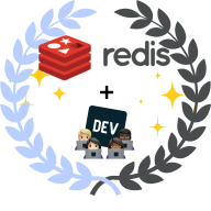 Redis x DEV Hackathon  Participant badge