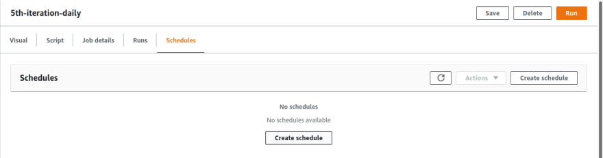 Scheduler tab