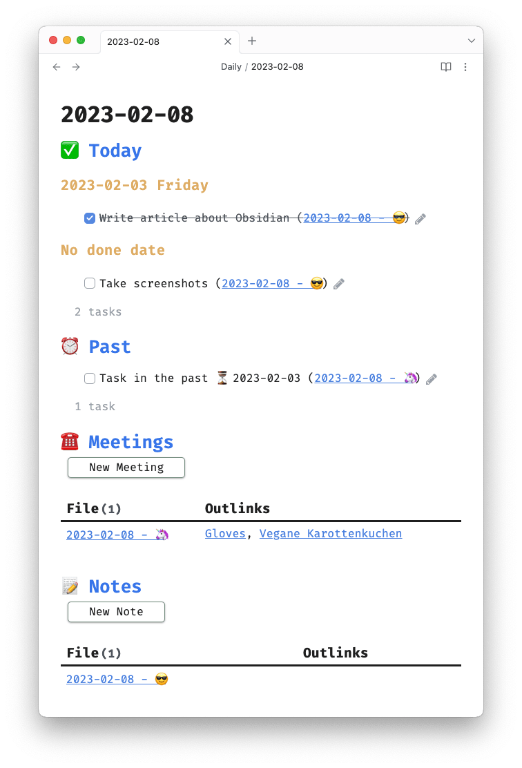 Fully dynamic daily notes in Obsidian DEV Community