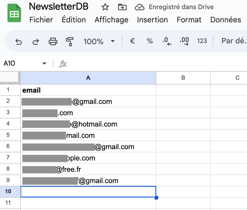 Google Spreadsheet demo