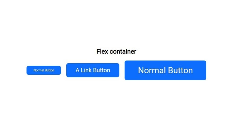 example of a small and large padding in a button