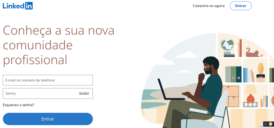 Linkedin - Página inicial