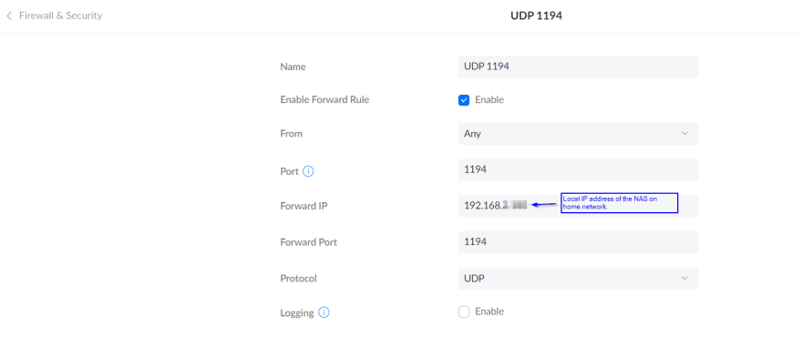 Configure port forwarding on Ubiquiti Unifi DreamMachine