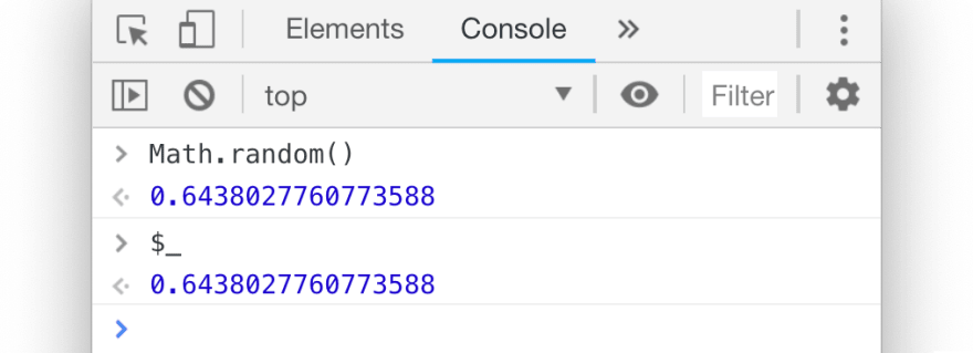 Picture showing how $_ variable is used