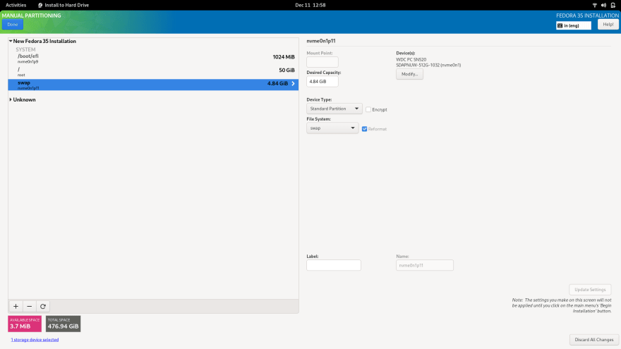 Partitions 7