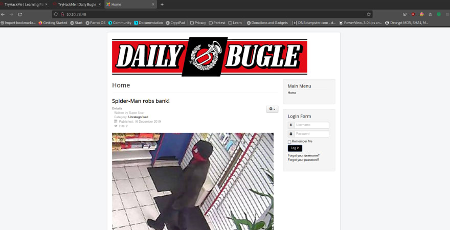 Daily Bugle CTF
