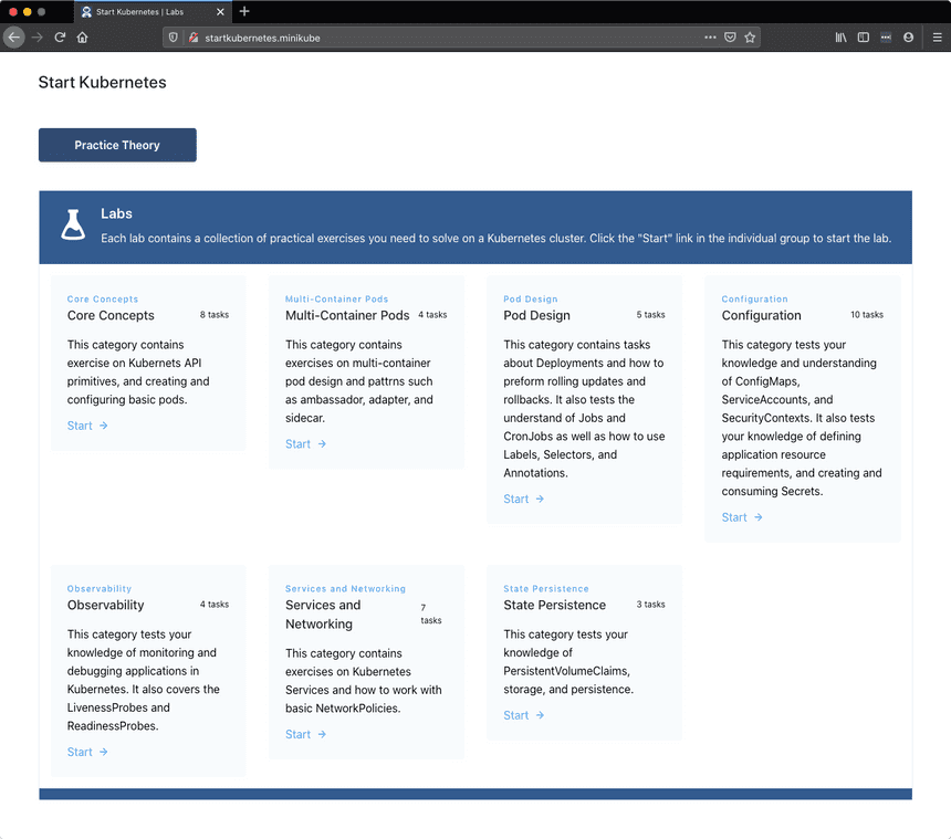 Start Kubernetes Exercises