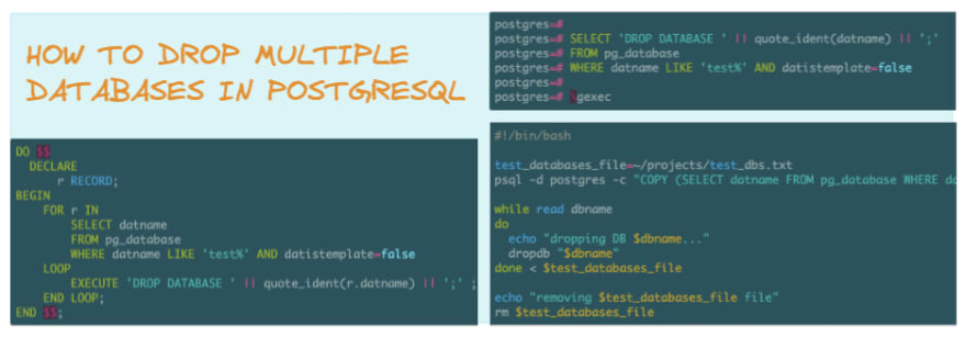 alt="drop multiple databases in postgresql"