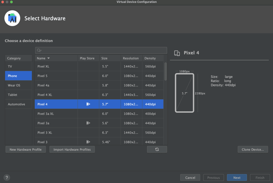 Introduction to android studio project structure and emulation dev
