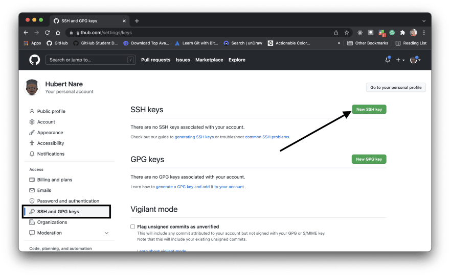 ssh and gpg keys