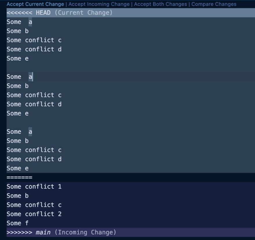 visual studio code git accept all incoming changes