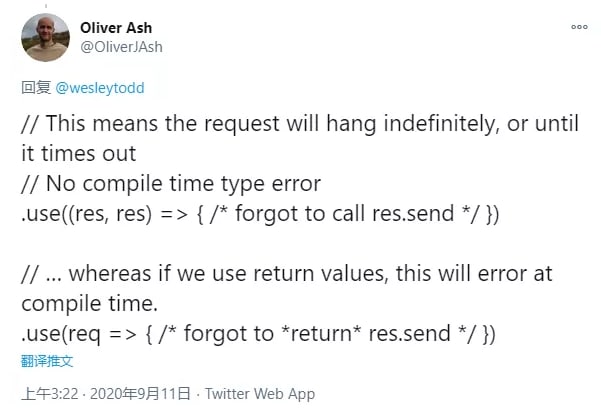 a tweet of Oliver Ash