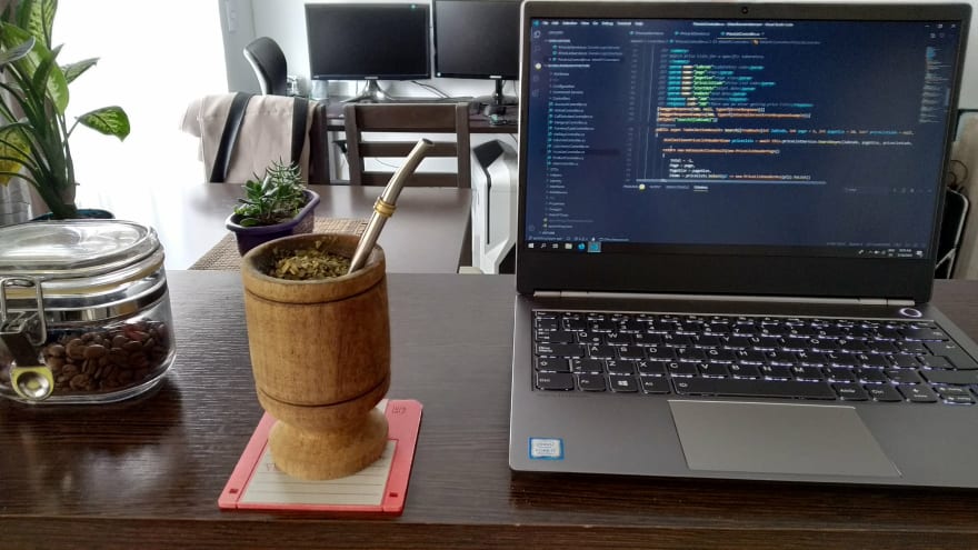 My laptop and Mate