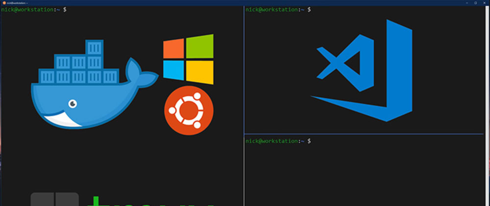 Cover image for A Linux Dev Environment on Windows with WSL, Docker, tmux and VSCode