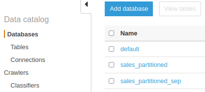 AWS Glue Studio - all databases catalog