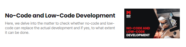 No-code Low-code development