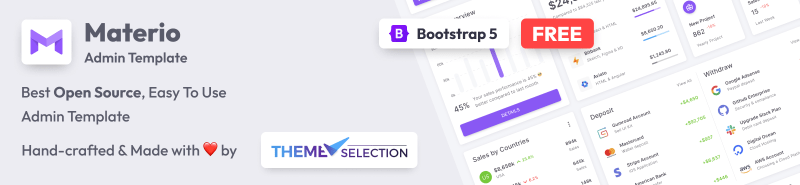 Materio Free Bootstrap 5 Admin Template